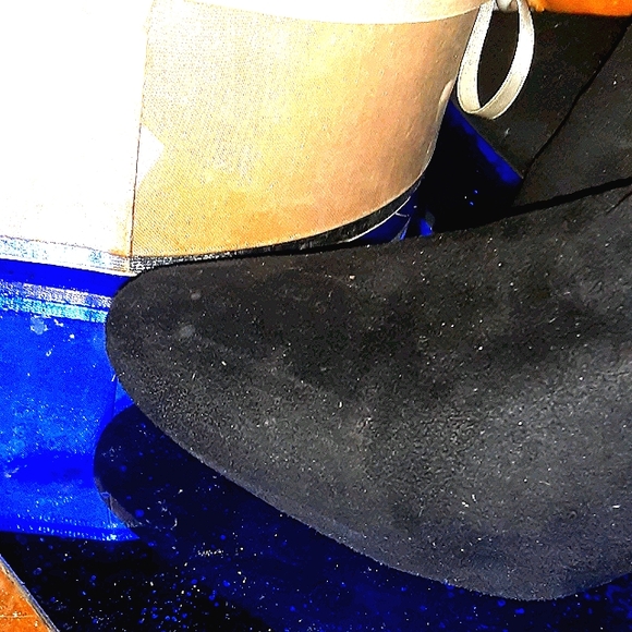 Black SUEDE leather thigh boot boots - Picture 6 of 6